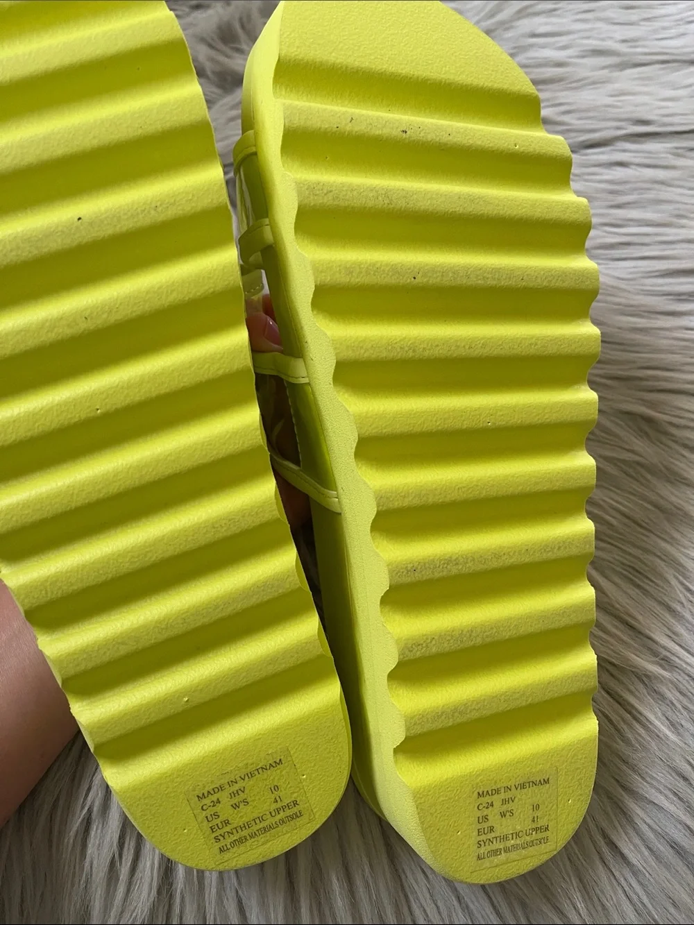 Reef Women Neon Lime Triple-Strap Slide Sandals